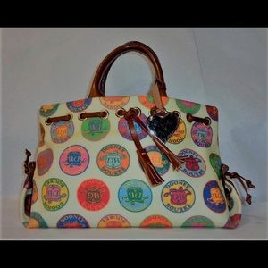 Dooney & Burke stamp satchel purse